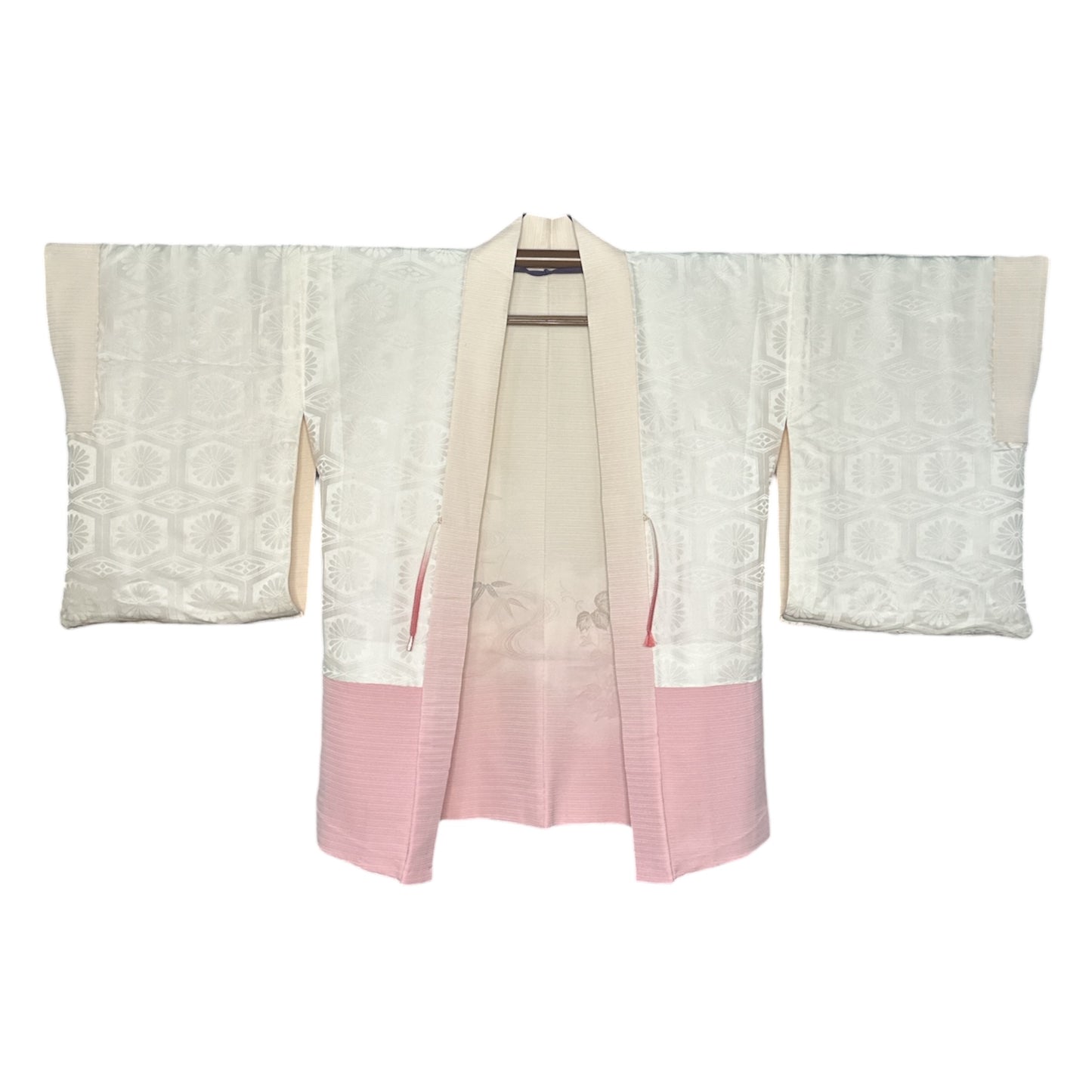 Helmi- ja pinkki gradienttikukkainen Haori