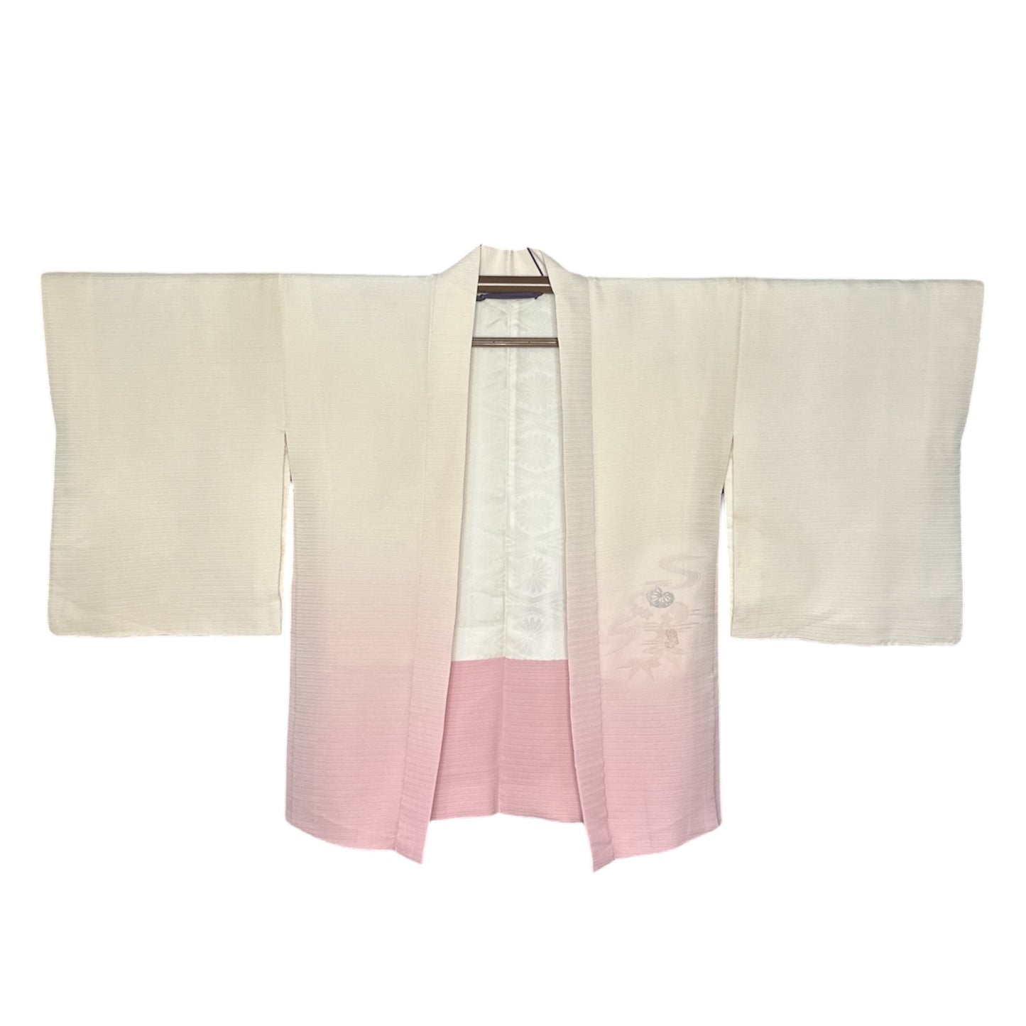 Helmi- ja pinkki gradienttikukkainen Haori