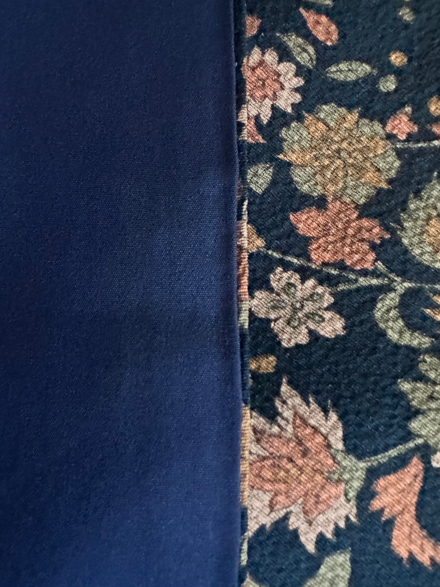 Indigo Blue Floral Komon Kimono