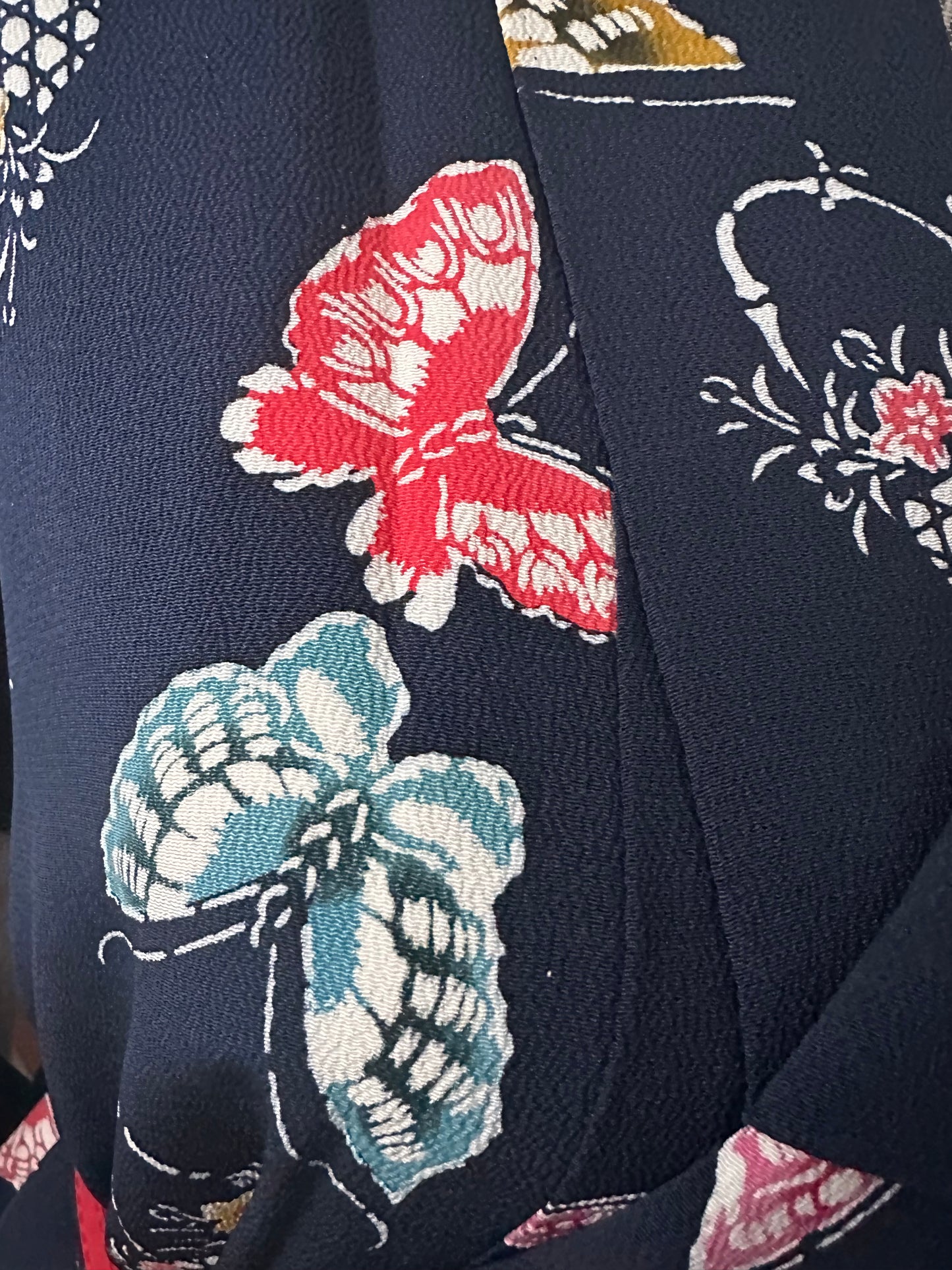 Butterfly & Basket Floral Kimono