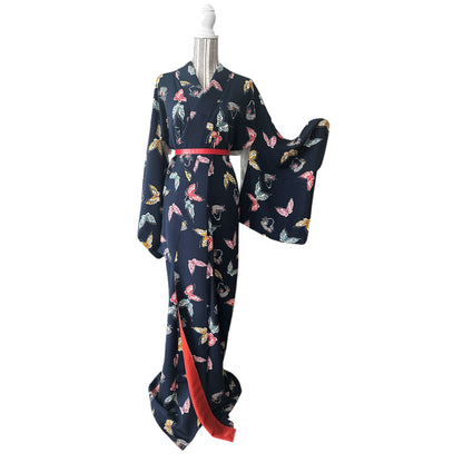 Butterfly & Basket Floral Kimono