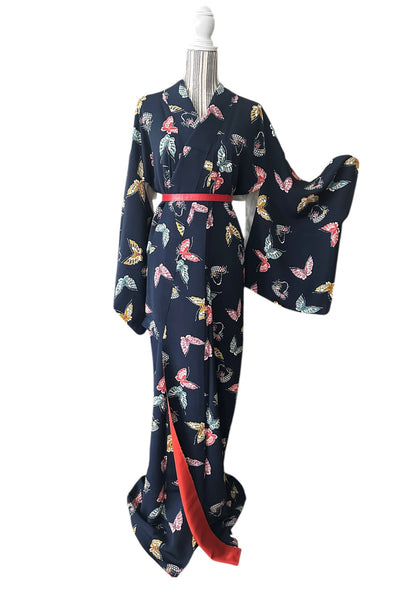 Butterfly & Basket Floral Kimono