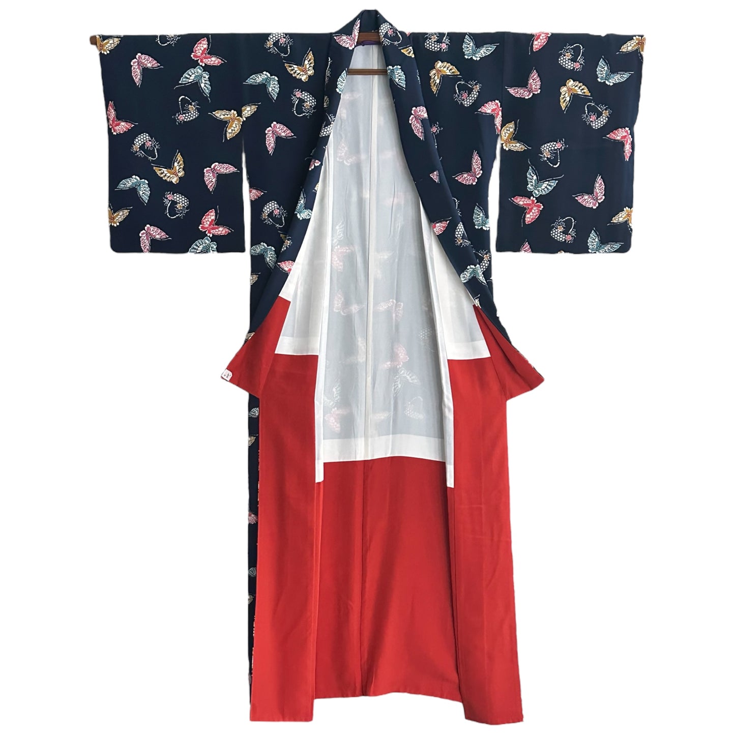 Butterfly & Basket Floral Kimono