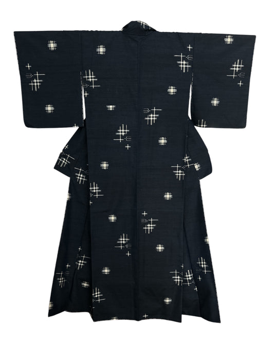 Indigo Tsumugi kimono