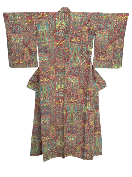 Kimono cu elefant și păsări exotice