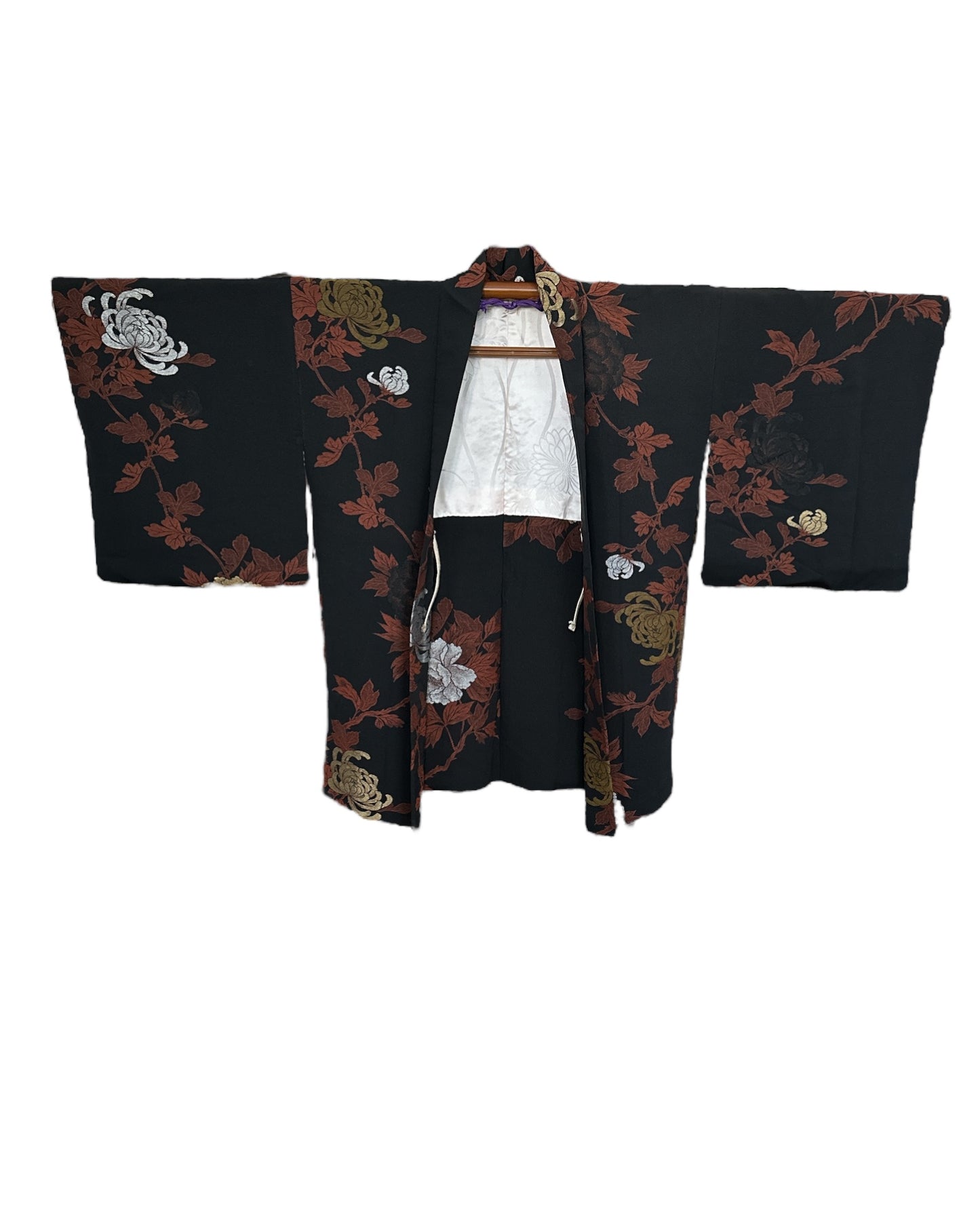 Black Chrysanthemum Elegance Haori